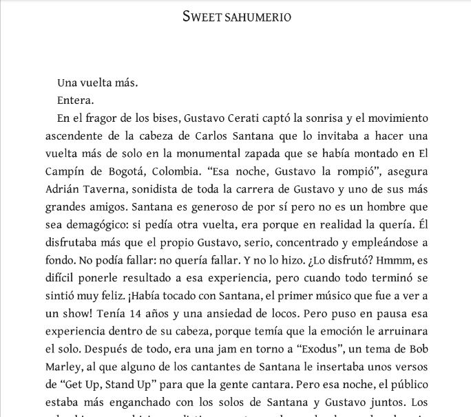 ALGÚN TIEMPO ATRÁS La vida de Gustavo Cerati